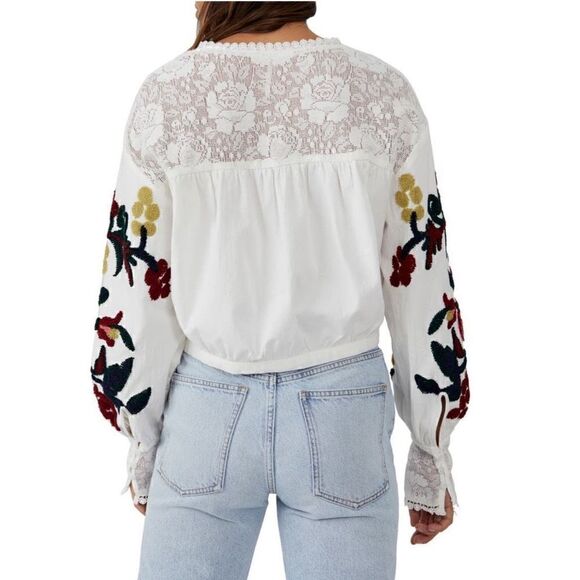 Free People | Meadows Embroidered Crop Blouse - Picture 2 of 11